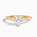 Mia 5 Carat Heart Shaped Solitaire Moissanite Engagement Ring in 18k Rose Gold