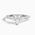 Mia 3.5 Carat Heart Shaped Solitaire Moissanite Engagement Ring in 14k White Gold