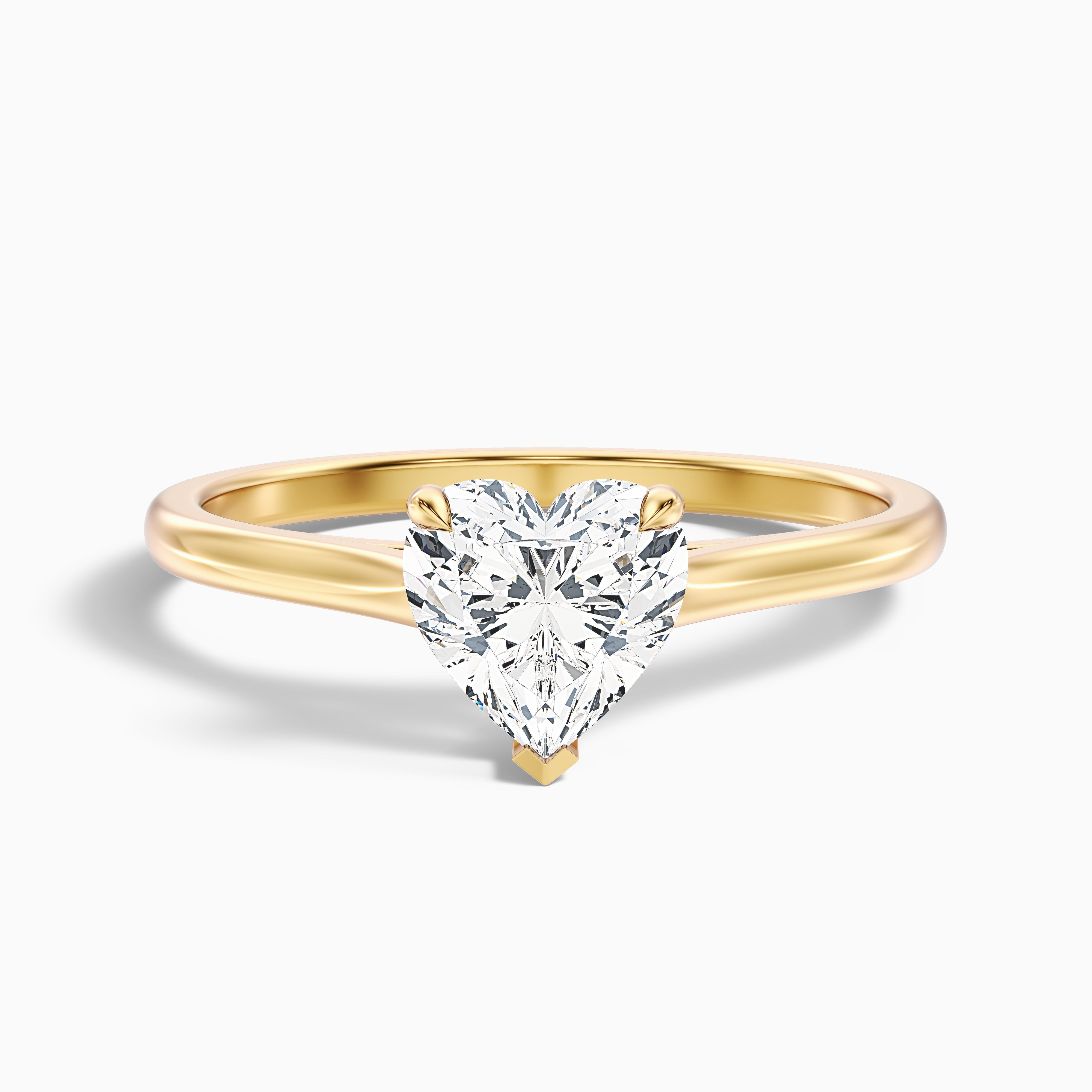 Mia 5.5 Carat Heart Shaped Solitaire Moissanite Engagement Ring in 10k White Gold