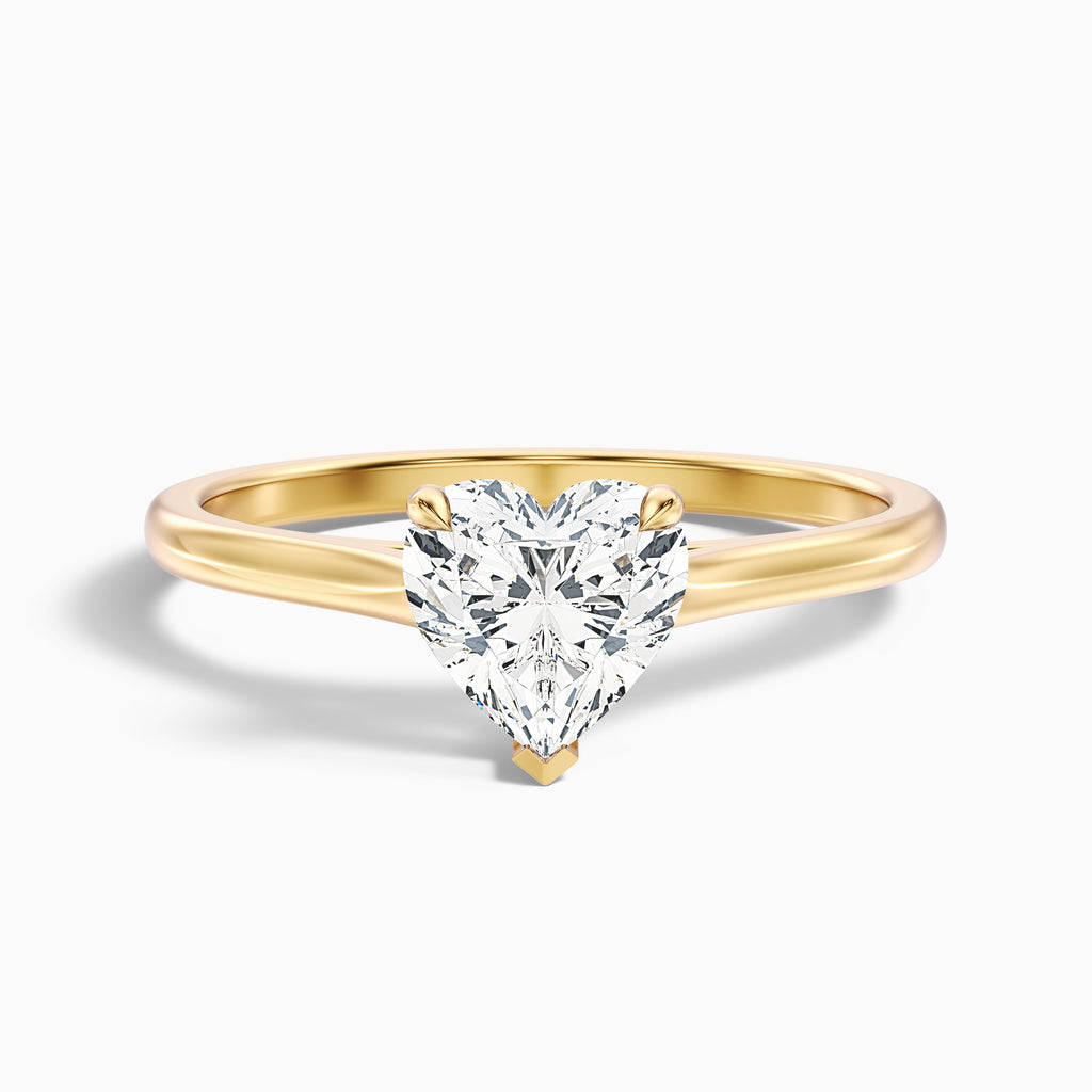 Mia 4.5 Carat Heart Shaped Solitaire Moissanite Engagement Ring in 18k White Gold
