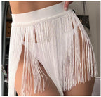 Beach Tassel Little Short Dress Bikini Beach Vacation Swimsuit Half Length Overskirt Women Bella Mia