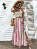 Women Summer Vacation Sleeveless Crochet Fringe Solid Crop Top Crochet hook Bella Mia