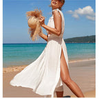Outerwear Cover Up Women Summer Casual Sleeveless Sling Backless Slit Beach Long Jumpsuit Overskirt Women Bella Mia