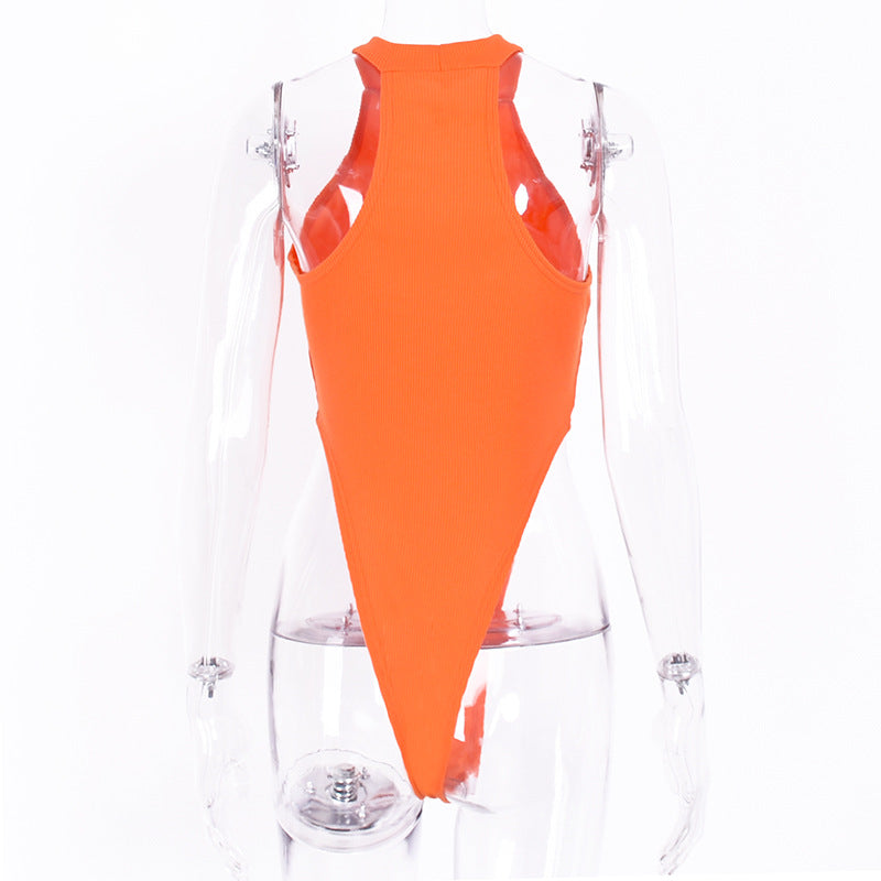 Popular Autumn Sexy Slim-fit All-match Sleeveless Leotard Bella Mia
