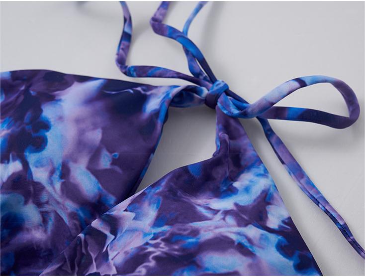 Women Swimwear Bikini High Waist Sexy Backless Split Swimsuit Printed Bikini Bella Mia