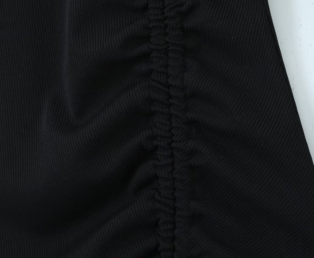 Women Clothing Spring Sexy Hollow Out Drawstring Lace Knitted Dress Hip Dress Bella Mia