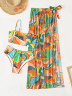 Split Swimsuit Three Piece Tube Top Bikini Sunscreen Gauze Skirt Bikini Swimsuit Bella Mia