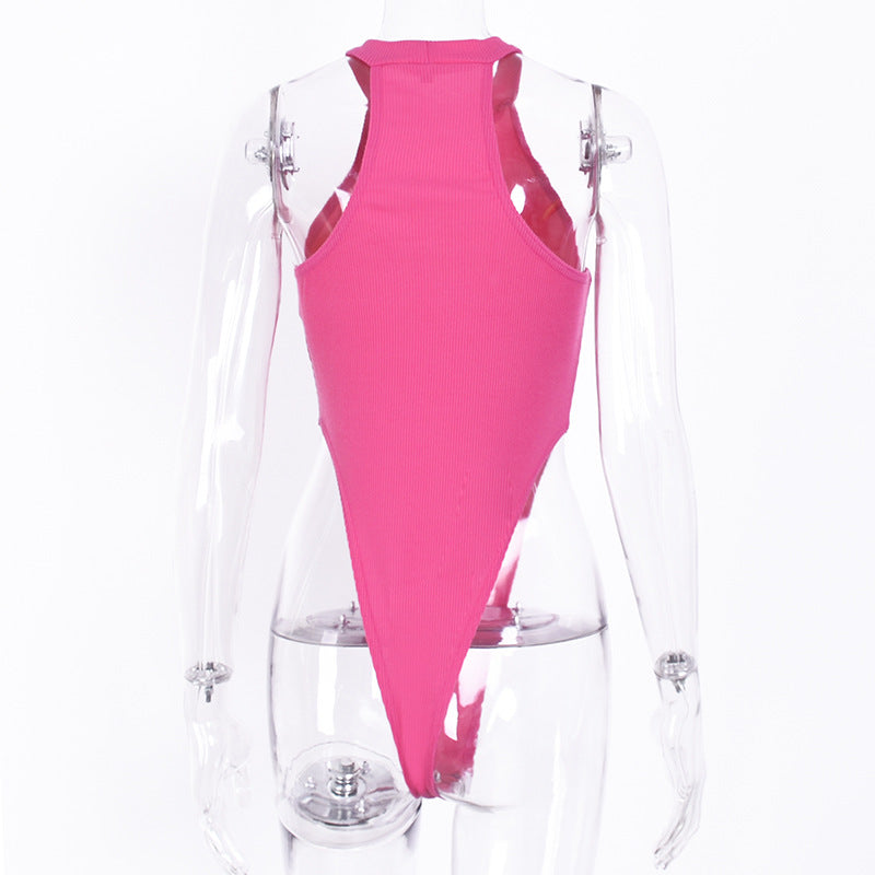 Popular Autumn Sexy Slim-fit All-match Sleeveless Leotard Bella Mia