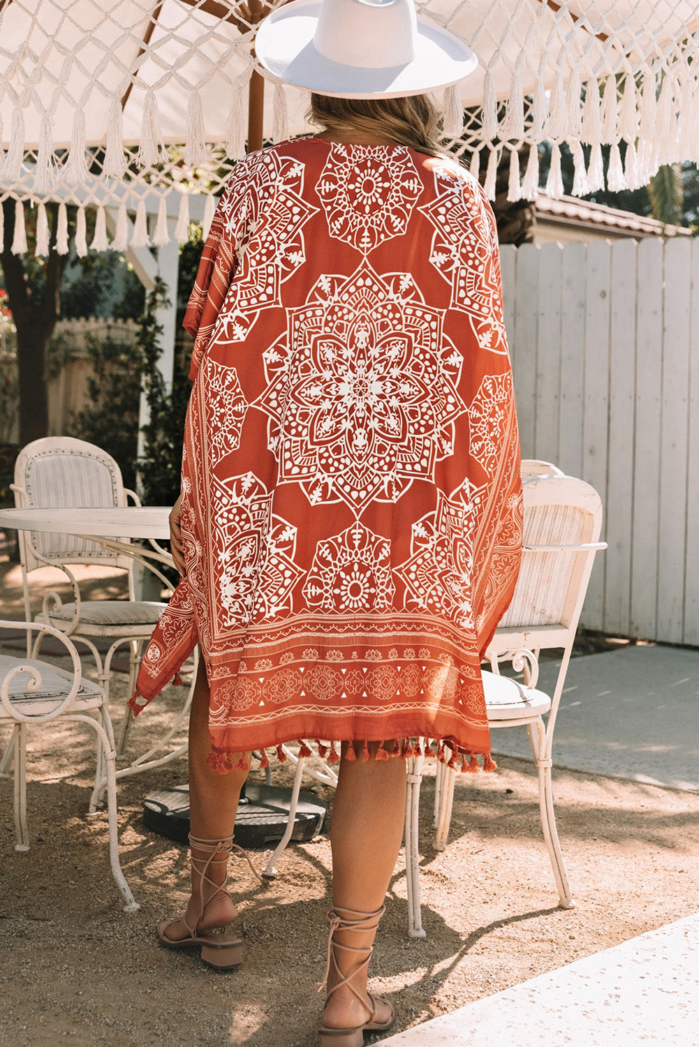 Brown Anja Tassel Kimono Bella Mia
