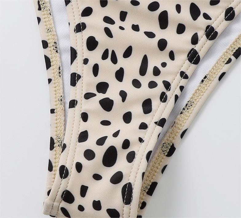 Swimsuit Long Sleeve Mesh Cover Ladies Three Piece Set Swimsuit Leopard Print Sexy Rope Bikini Bella Mia