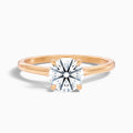 Elena 2 Carat Round Solitaire Lab Grown Diamond Ring in 10k Rose Gold