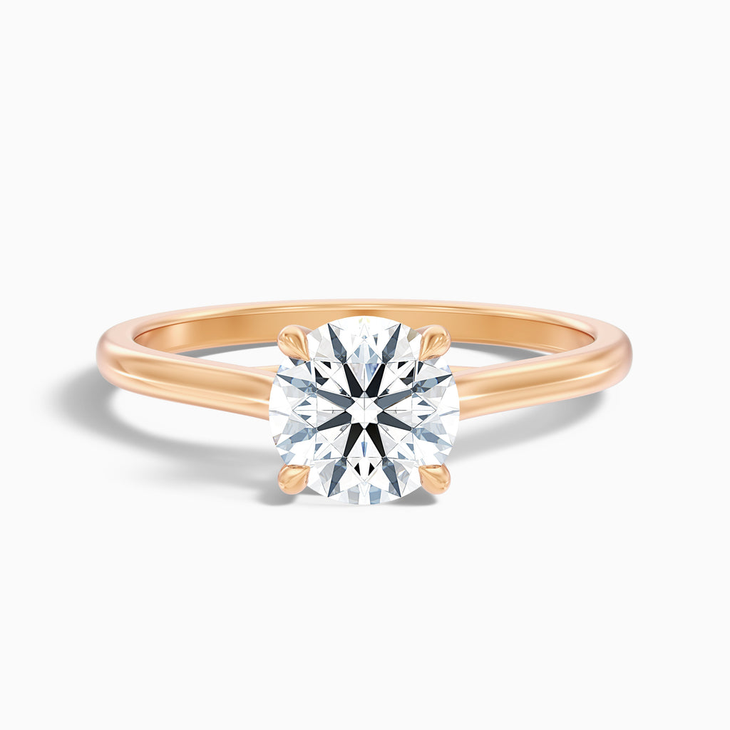 Zara 4.5 Carat Round Solitaire Moissanite Engagement Ring in 18k White Gold
