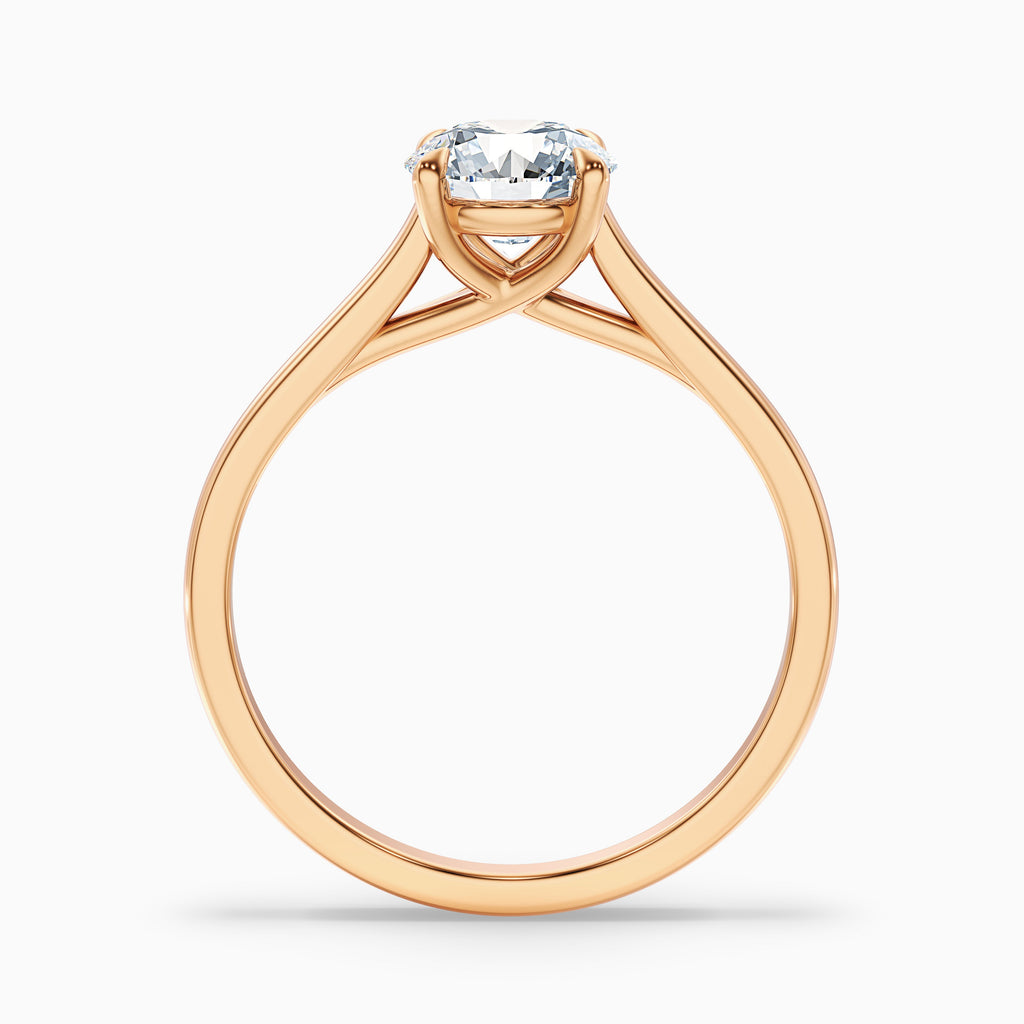 Zara 3.5 Carat Round Solitaire Moissanite Engagement Ring in 18k Rose Gold