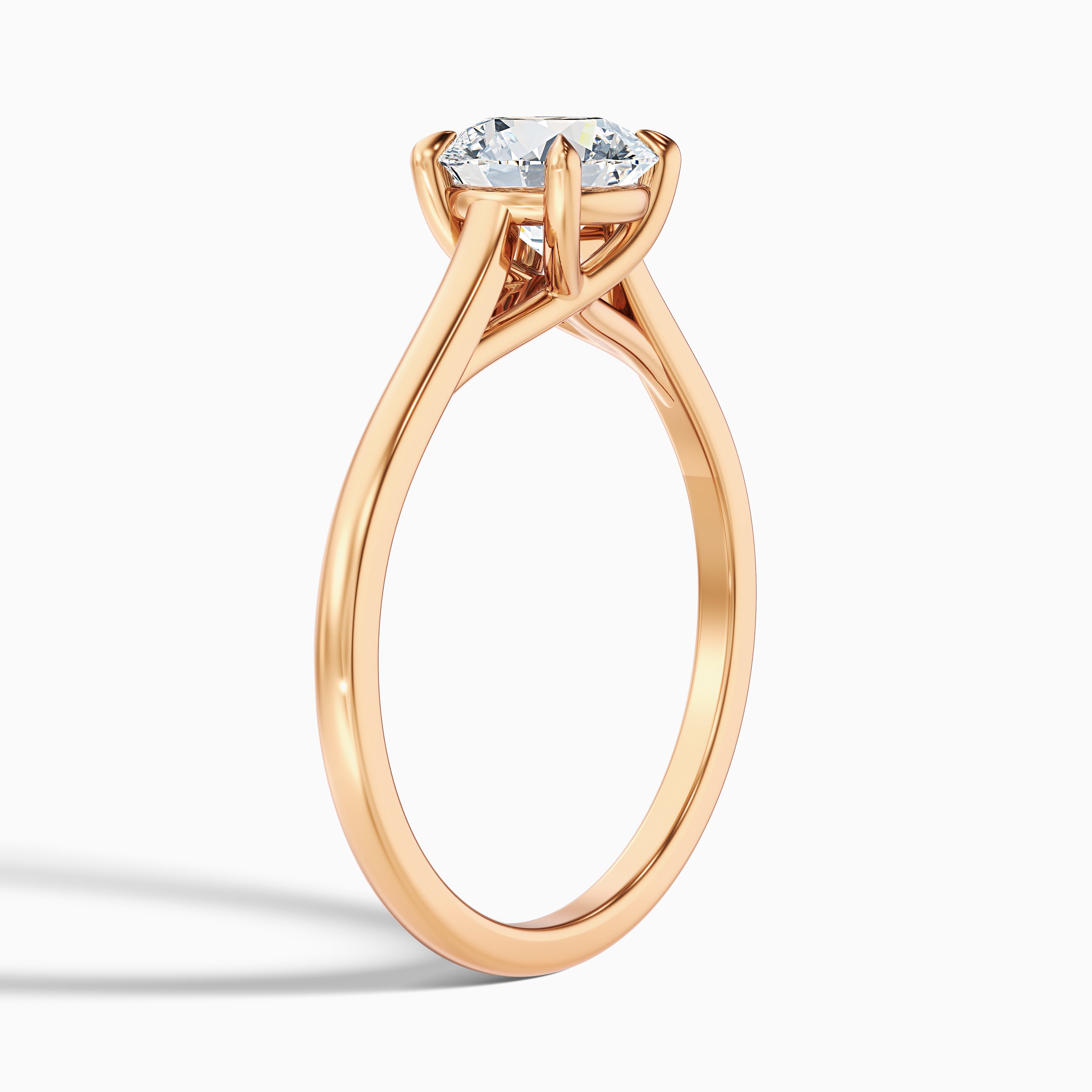 Elena 1.5 Carat Round Solitaire Lab Grown Diamond Ring in 10k White Gold