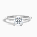 Zara 3 Carat Round Solitaire Moissanite Engagement Ring in 10k White Gold