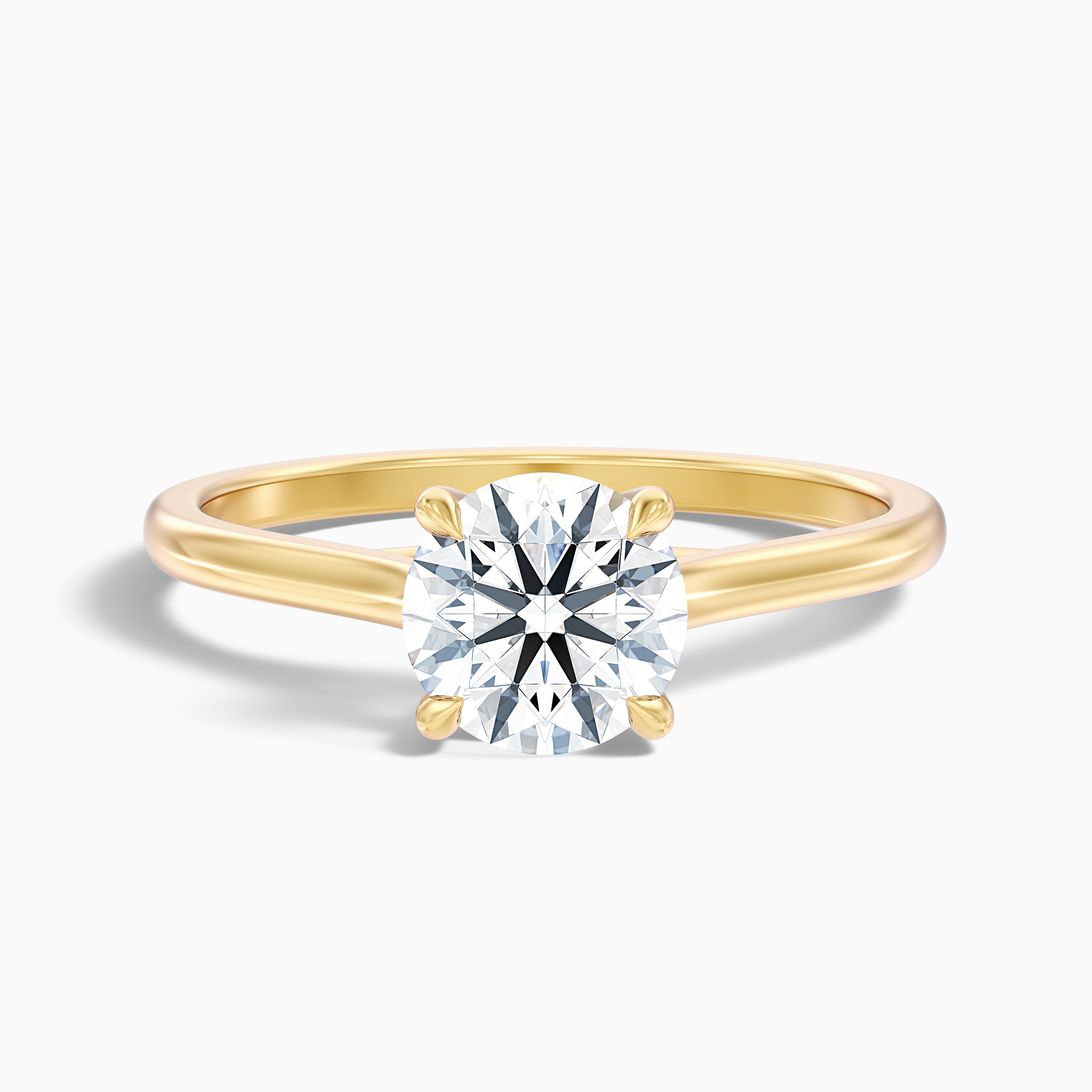 Zara 2 Carat Round Solitaire Moissanite Engagement Ring in Platinum