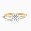 Zara 5 Carat Round Solitaire Moissanite Engagement Ring in 10k Yellow Gold
