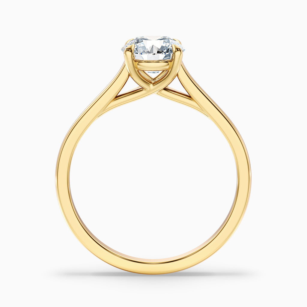 Zara 3.5 Carat Round Solitaire Moissanite Engagement Ring in 10k White Gold