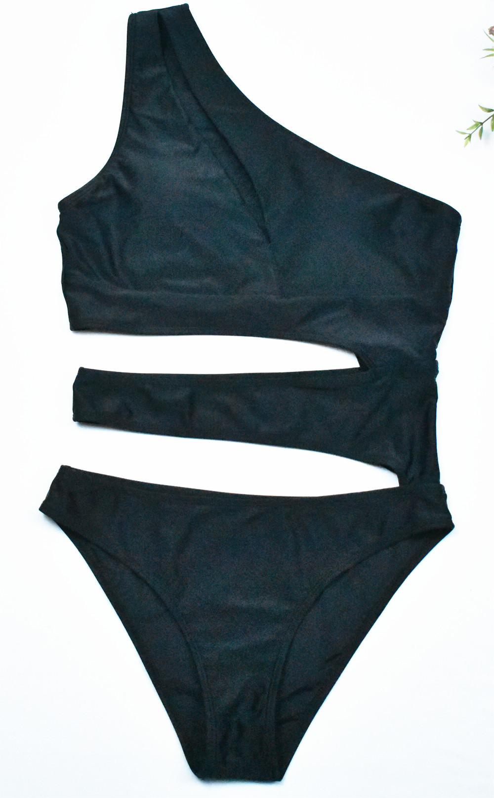 Sexy One Piece Solid Color One Piece Swimsuit Bella Mia