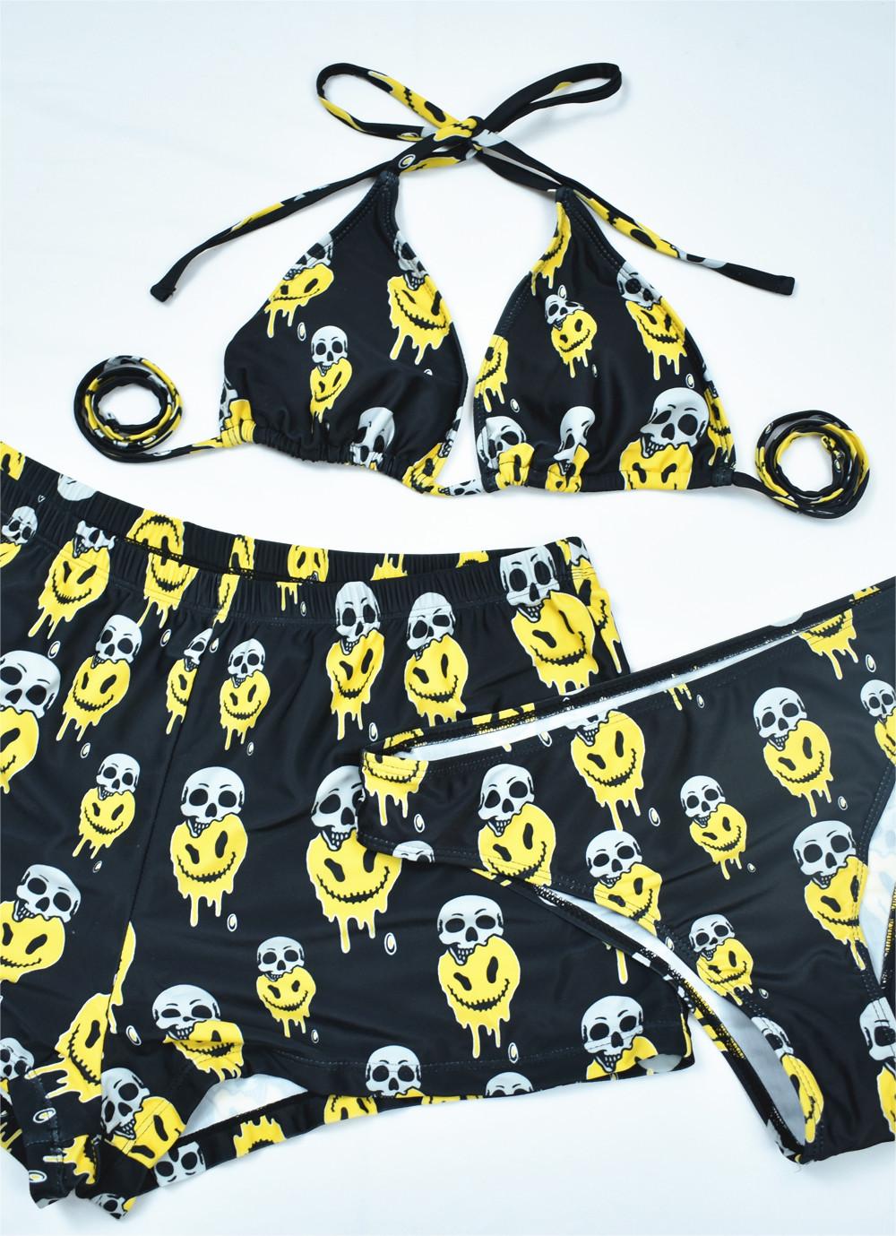 Women Sexy Printed Three Piece Set Bikini Bella Mia