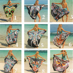 Animal Print Shawl Skirt Anti DDoS Skirt Swimsuit Outer Lining Cross Wear Irregular Asymmetric Suspender Skirt Bella Mia