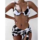 Swimsuit Marbling Printed Bikini Sexy Bikini Women Underwire Split Veils Swimsuit Bella Mia