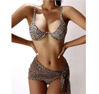 Swimsuit Marbling Printed Bikini Sexy Bikini Women Underwire Split Veils Swimsuit Bella Mia