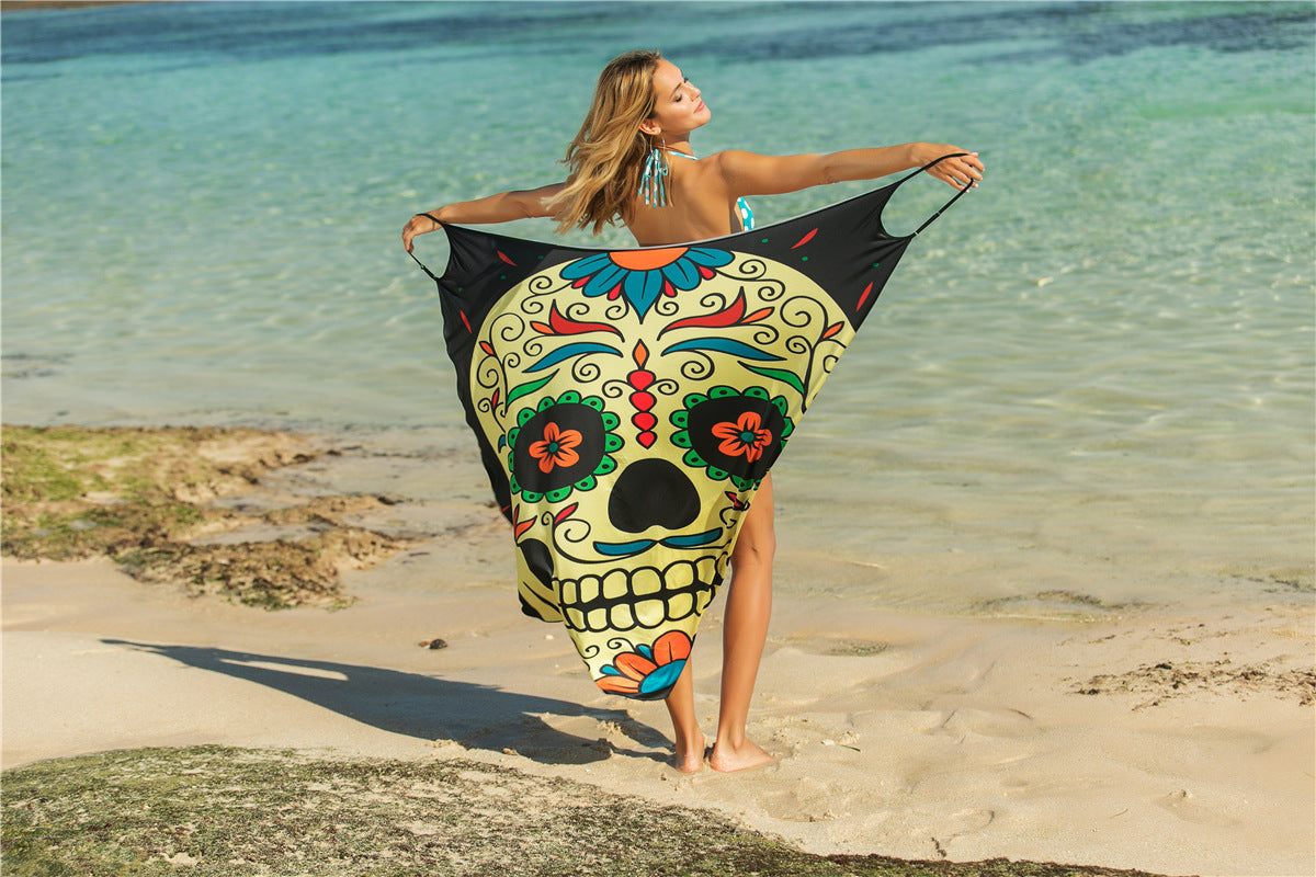 Summer Sexy Shawl Beach Dress Vacation Skirt Spaghetti Strap Floral Print Skirt Bella Mia