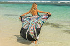 Animal Print Shawl Skirt Anti DDoS Skirt Swimsuit Outer Lining Cross Wear Irregular Asymmetric Suspender Skirt Bella Mia