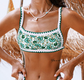 Bikinx Floral Print Whip Stitch Bikini Top Bella Mia