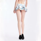 Sexy Double Layer Miniskirt Faux Leather Low Waist Skirt Sexy Dress Performance Wear Bella Mia