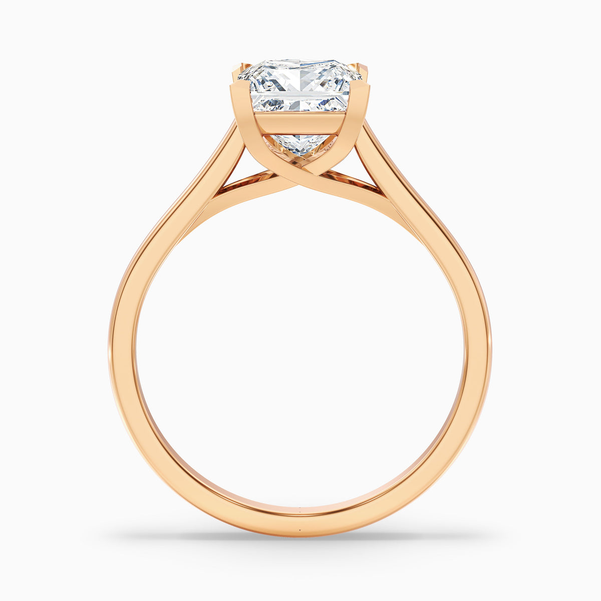 Amaya 3.5 Carat Princess Cut Solitaire Lab Grown Diamond Ring in 18k Yellow Gold
