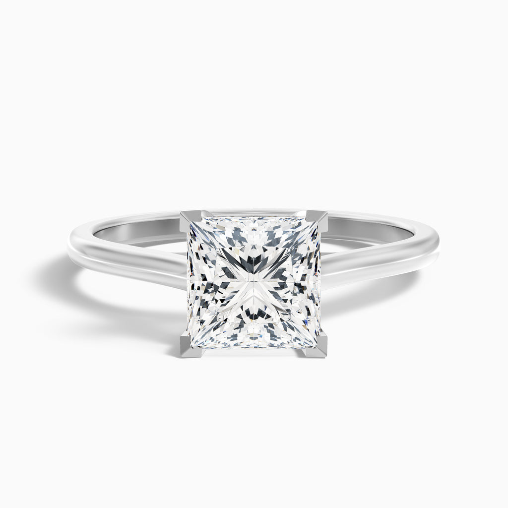 Kai 2 Carat Princess Cut Solitaire Moissanite Engagement Ring in 10k Yellow Gold