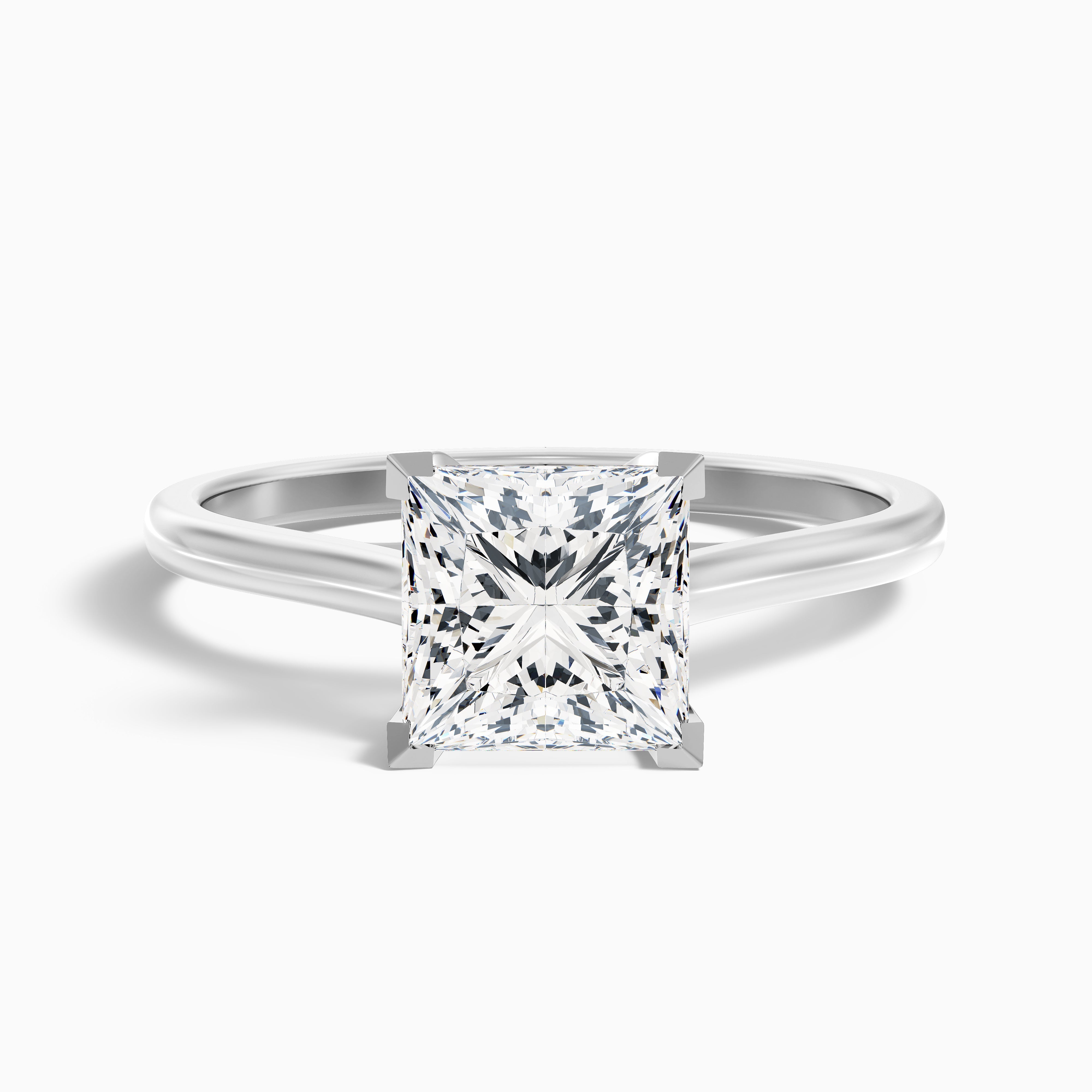 Kai 3.5 Carat Princess Cut Solitaire Moissanite Engagement Ring in 18k Rose Gold