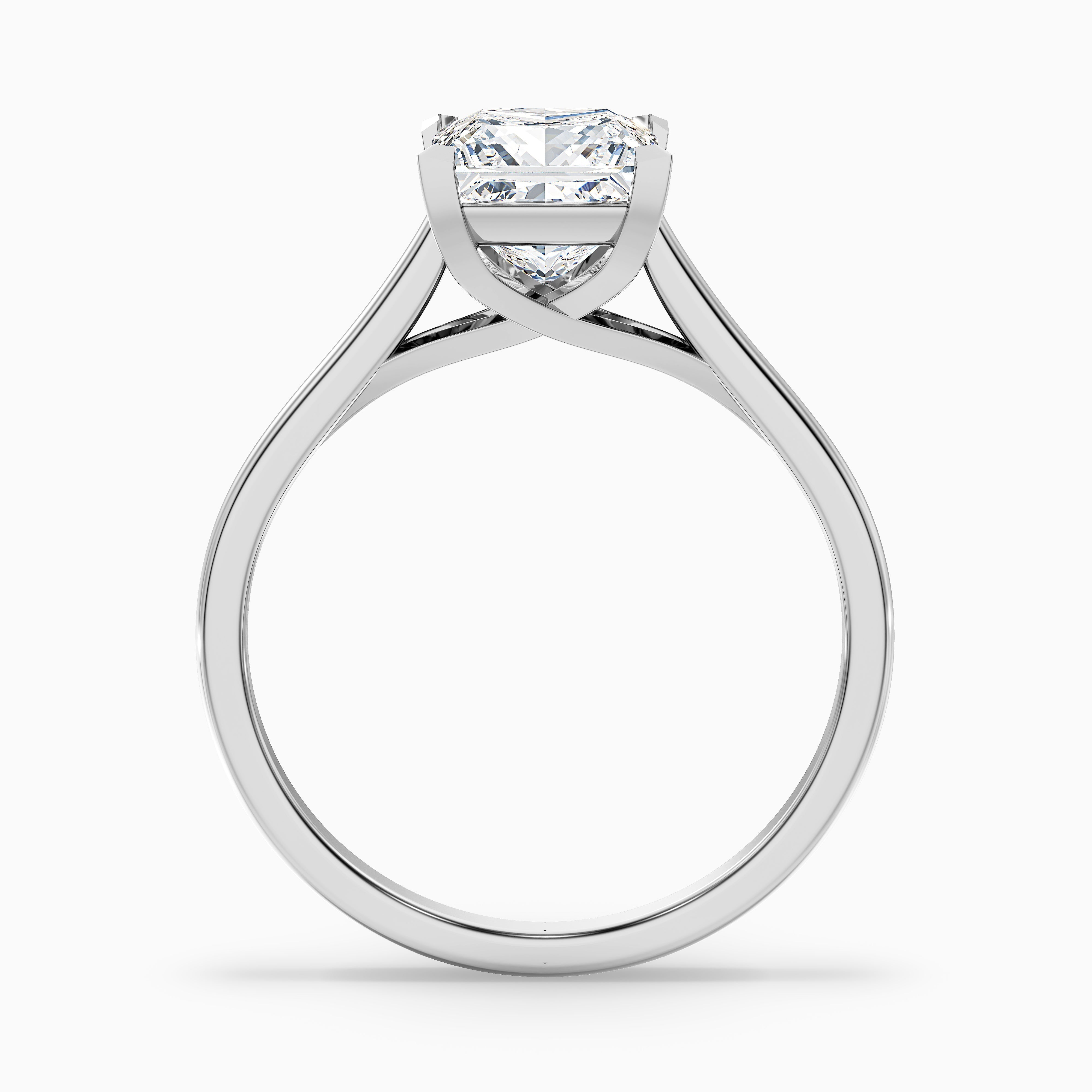 Kai 4 Carat Princess Cut Solitaire Moissanite Engagement Ring in 14k Yellow Gold