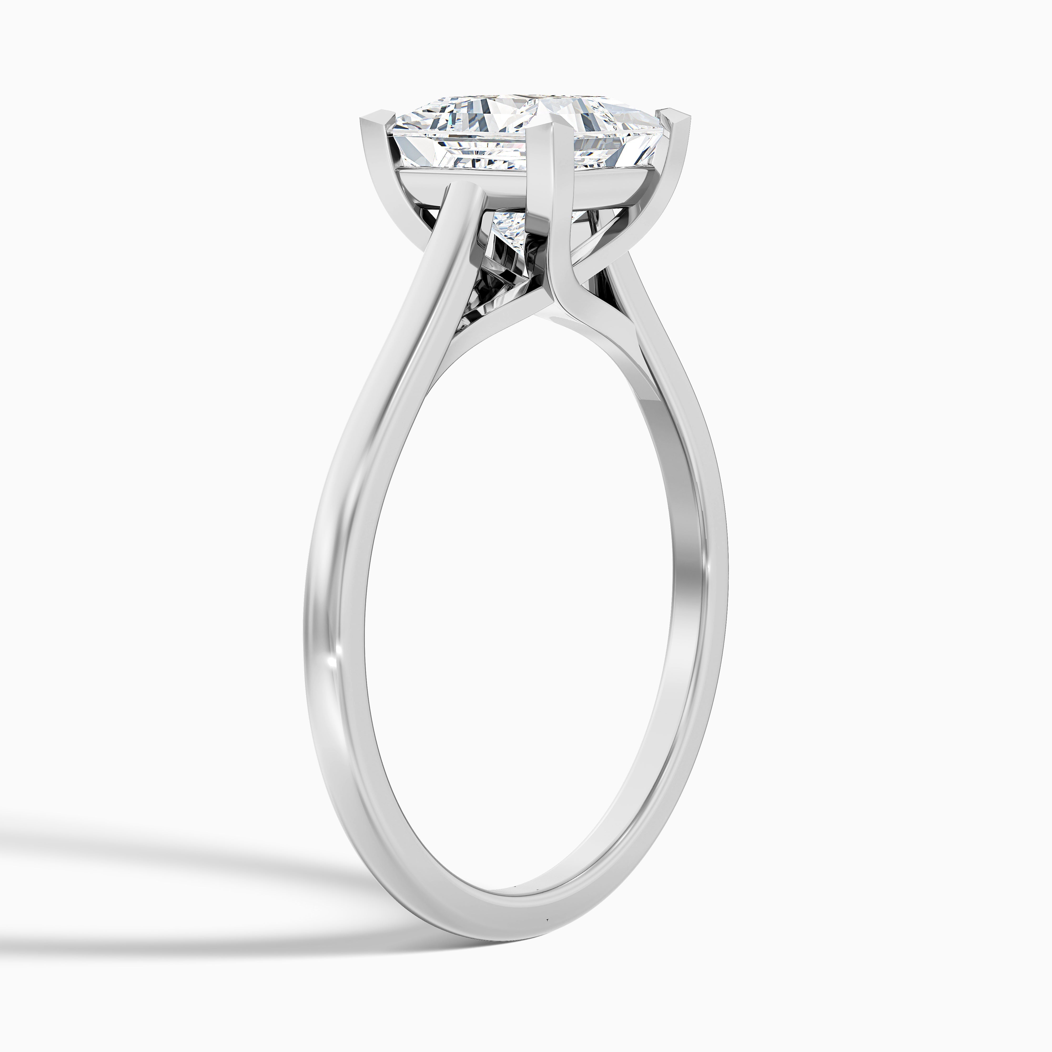 Kai 4 Carat Princess Cut Solitaire Moissanite Engagement Ring in 10k Yellow Gold