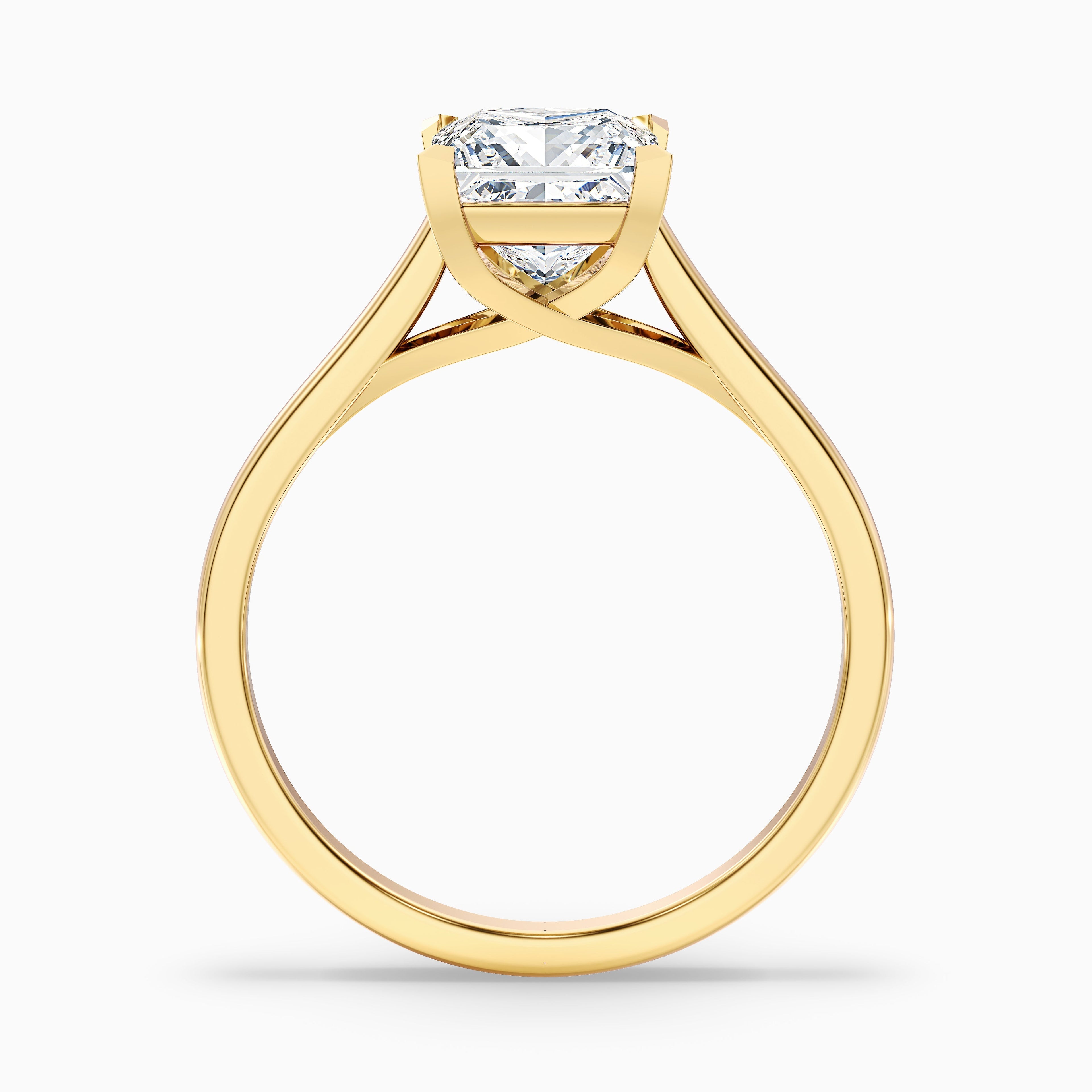 Kai 5.5 Carat Princess Cut Solitaire Moissanite Engagement Ring in 14k White Gold
