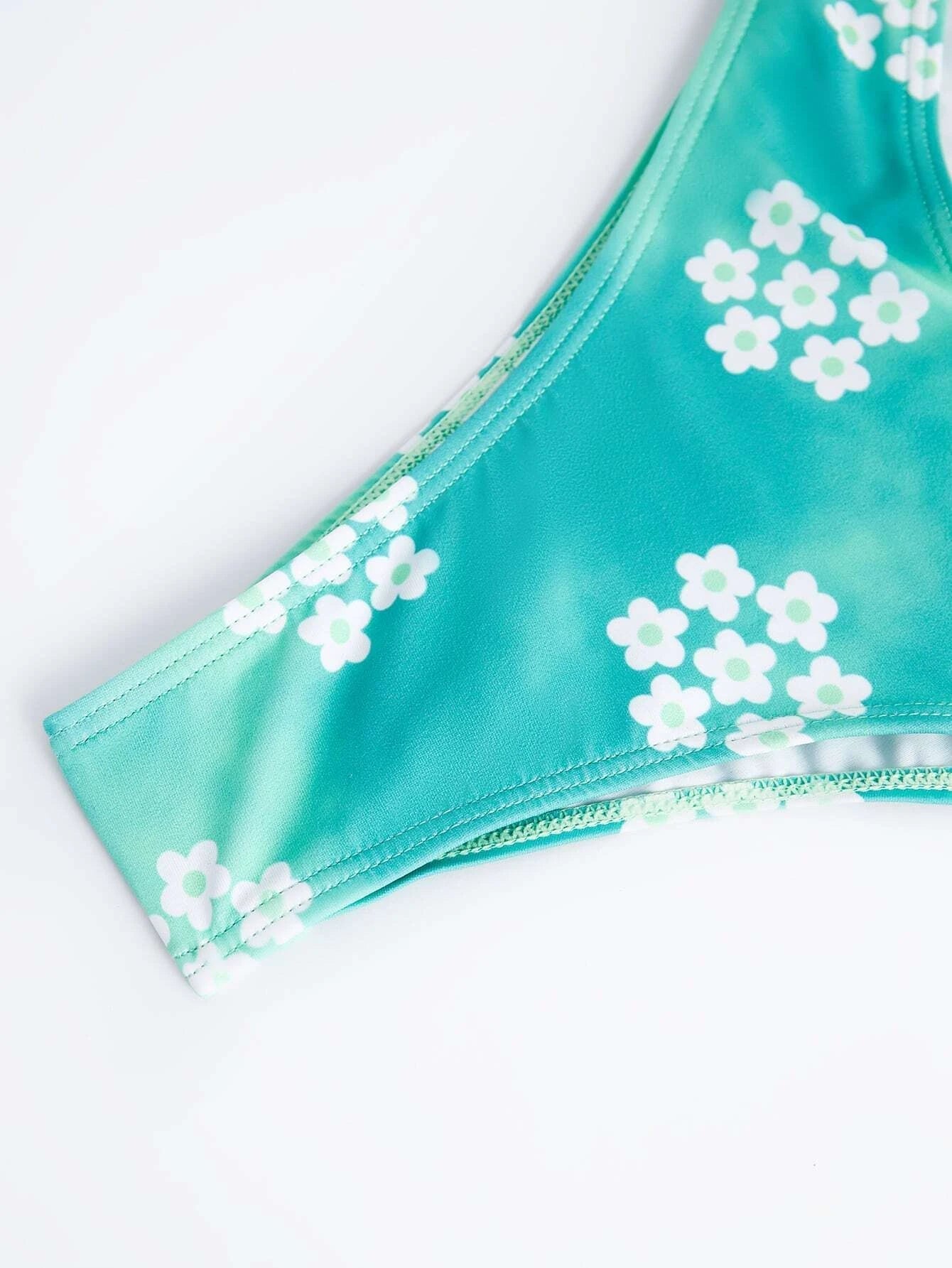 Bikinx Floral Print Criss Cross Halter Bikini Swimsuit Crisscross Bella Mia
