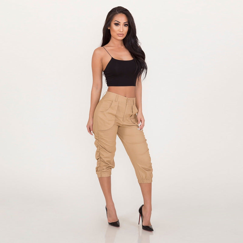 Women Clothing Casual Cropped Pants Workwear Harem Pants Bella Mia