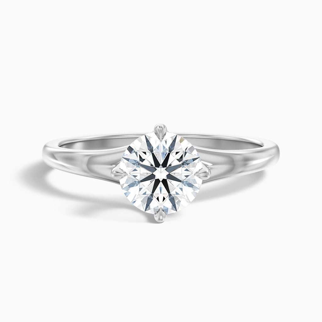 Nelli 5 Carat Round Cut Solitaire Lab Grown Diamond Ring in 18k Rose Gold