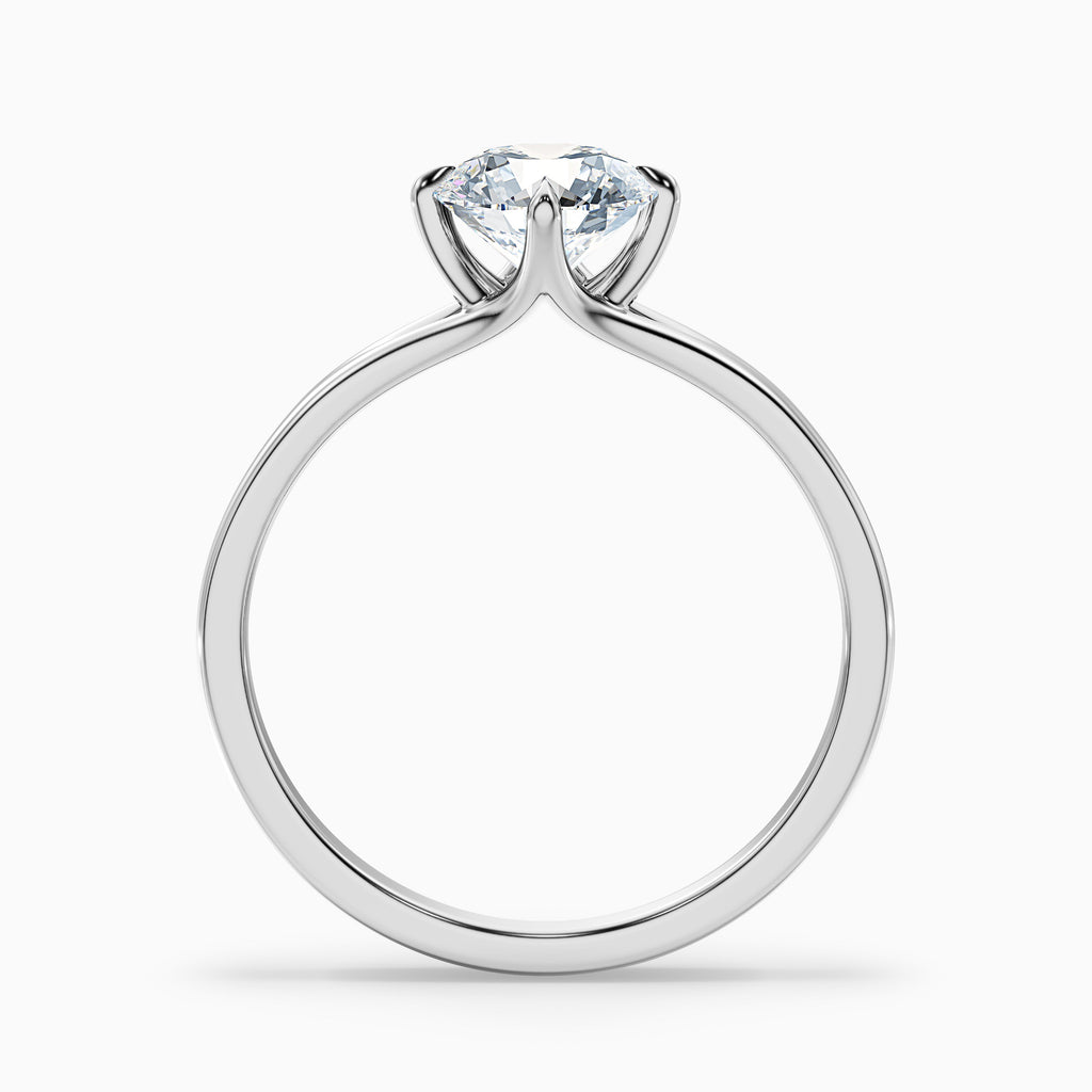 Joy 5.5 Carat Round Cut Solitaire Moissanite Engagement Ring in 10k Rose Gold