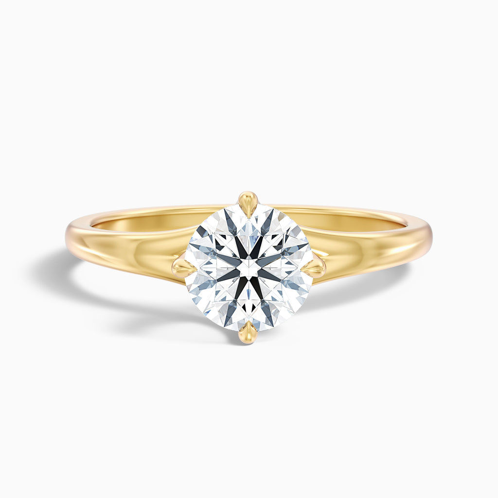 Joy 3.5 Carat Round Cut Solitaire Moissanite Engagement Ring in 14k Rose Gold