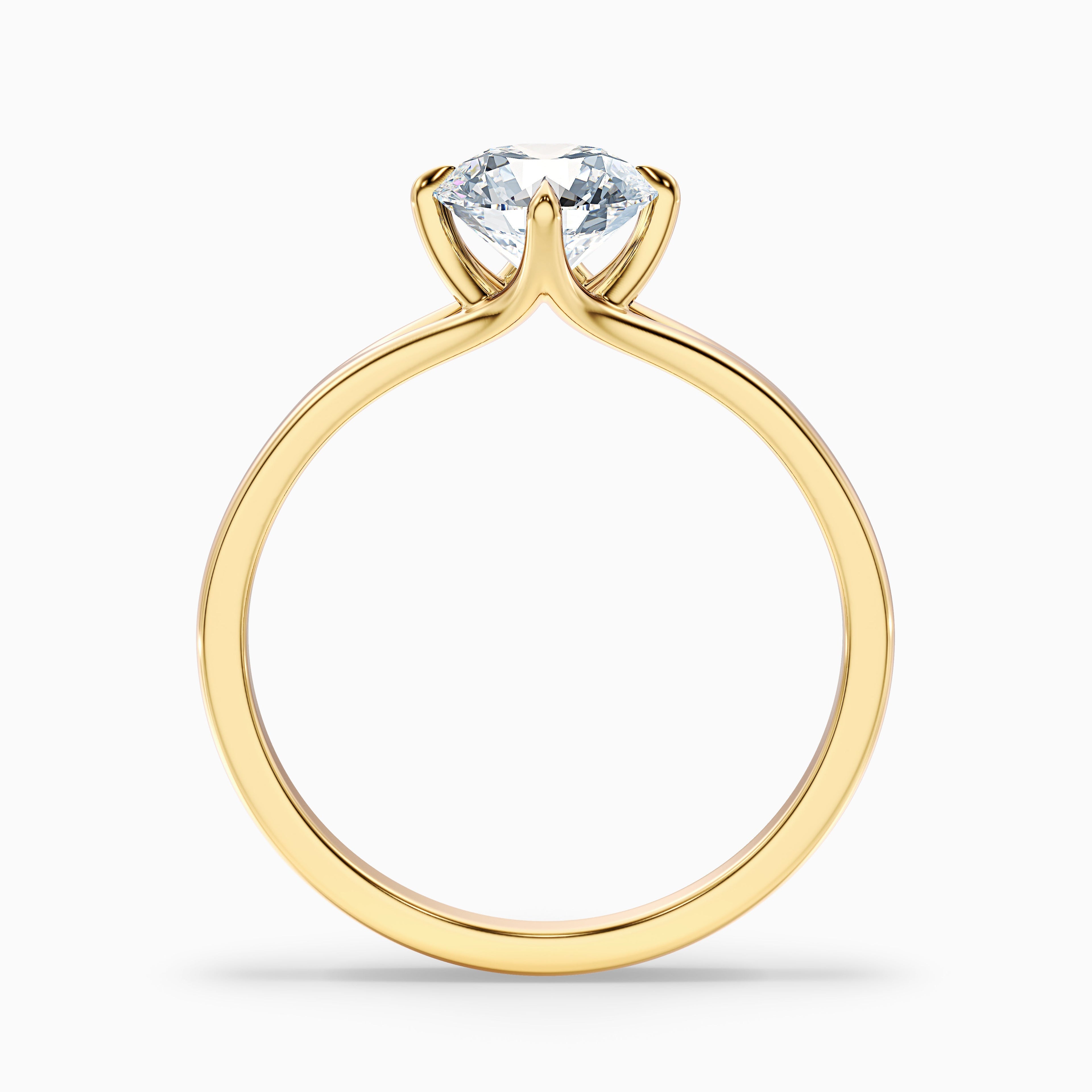 Joy 1.5 Carat Round Cut Solitaire Moissanite Engagement Ring in 10k Rose Gold