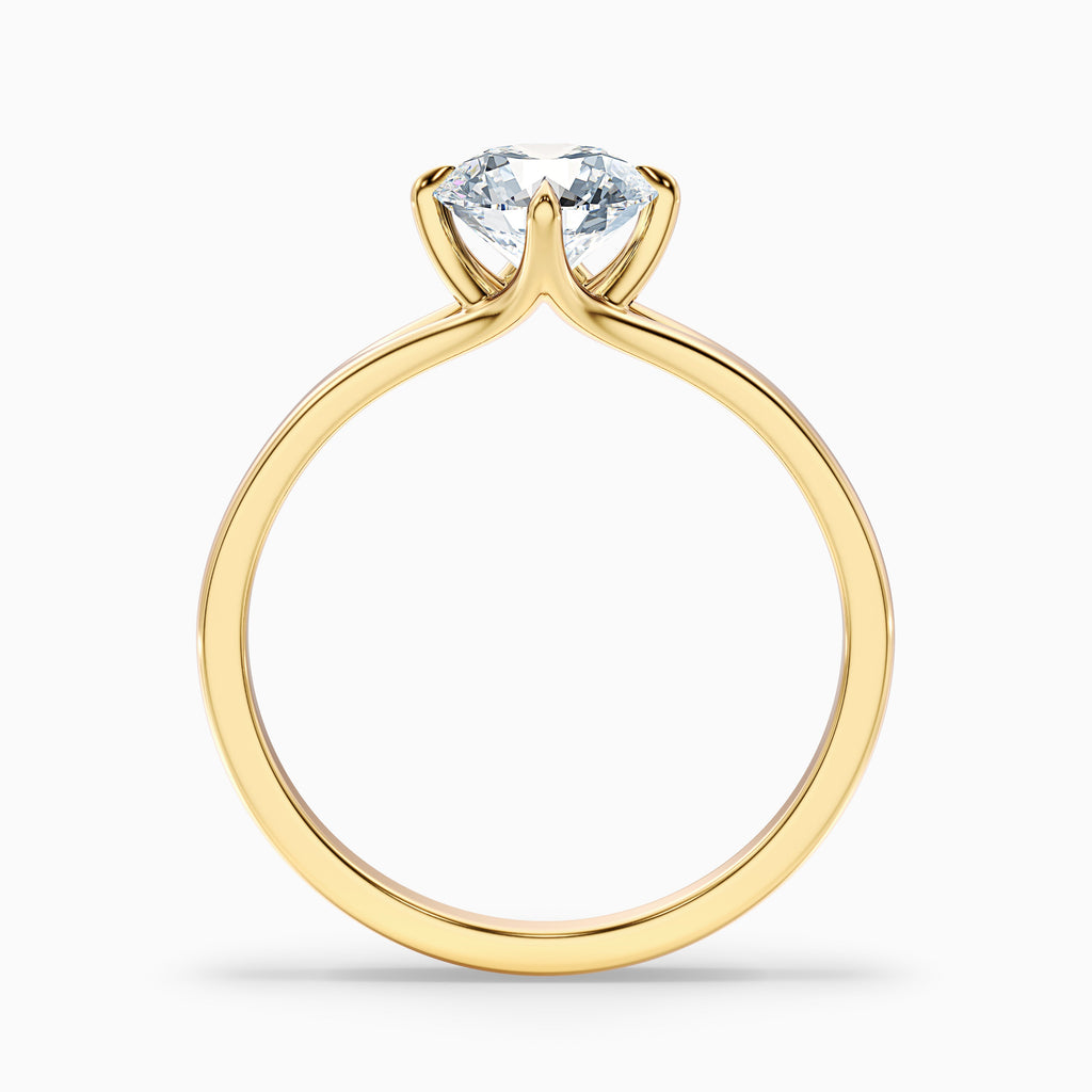 Joy 5 Carat Round Cut Solitaire Moissanite Engagement Ring in 10k White Gold