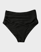 Textured Knot-Front High-Waisted Bikini Set SheCurve