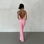 Women Sexy Dress Sexy Backless Pleated Dress Evening Dress Sleeveless Strap Dress for Women Bella Mia