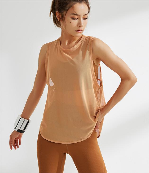 Mesh Breathable Sports Blouse Women Running Workout Quick Drying T shirt Sleeveless Vest Yoga Clothing Top Bella Mia
