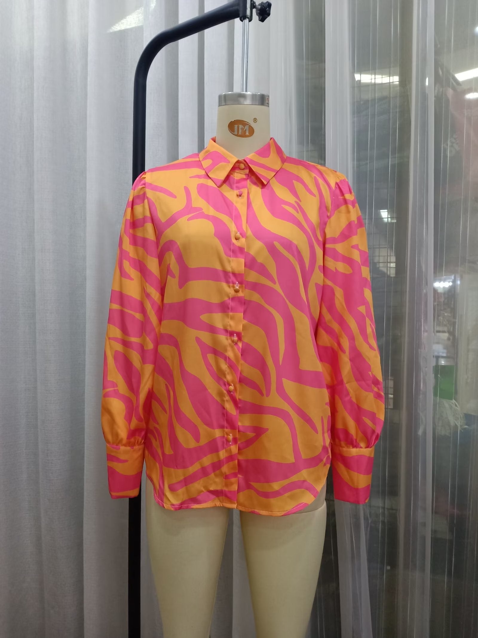 Loose Shirt Spring Autumn Floral Elegant Printed Cardigan Single Breasted Long Sleeve Shirt Bella Mia