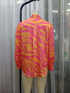 Loose Shirt Spring Autumn Floral Elegant Printed Cardigan Single Breasted Long Sleeve Shirt Bella Mia