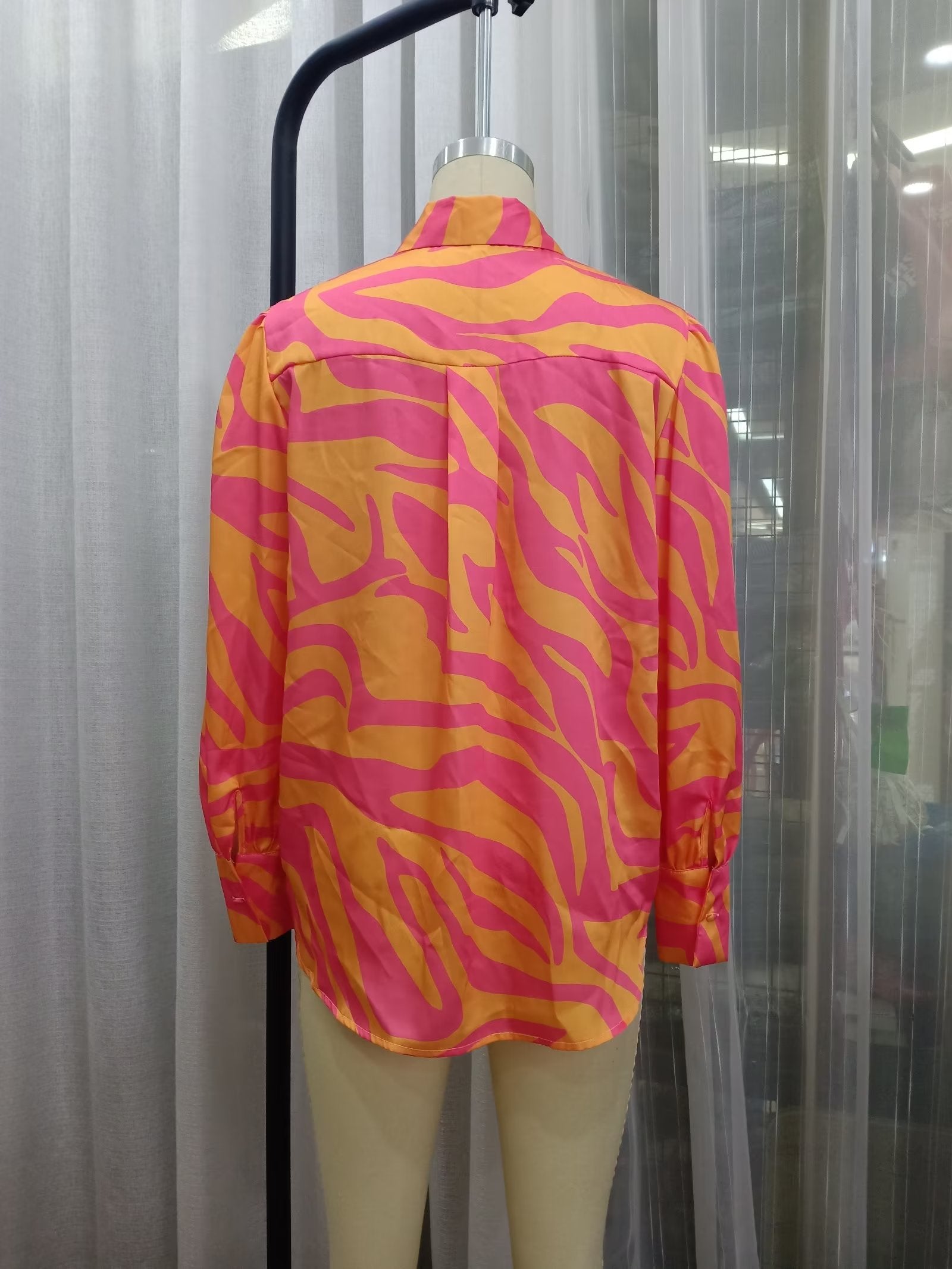 Loose Shirt Spring Autumn Floral Elegant Printed Cardigan Single Breasted Long Sleeve Shirt Bella Mia